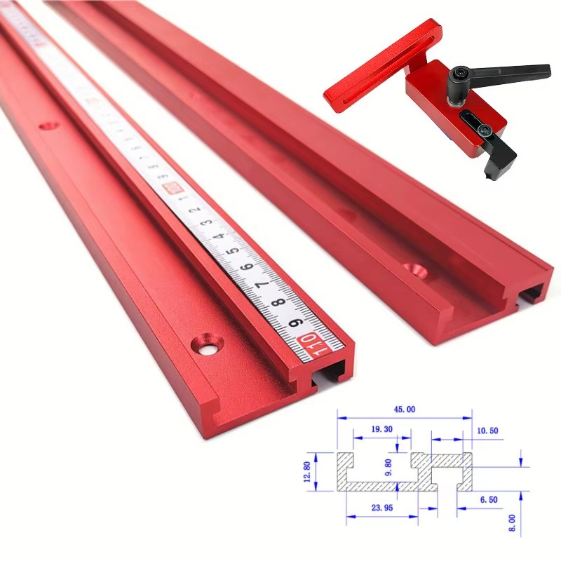 1PC Chute Aluminium alloy T-tr - Woodworking Plan recension och pris