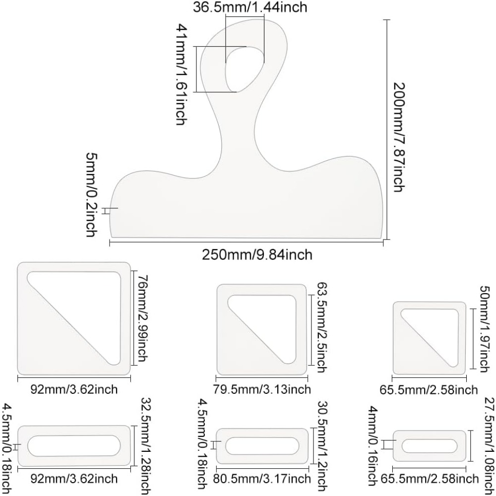 7Pcs Charcuterie Template Acry - Woodworking Product recension och pris