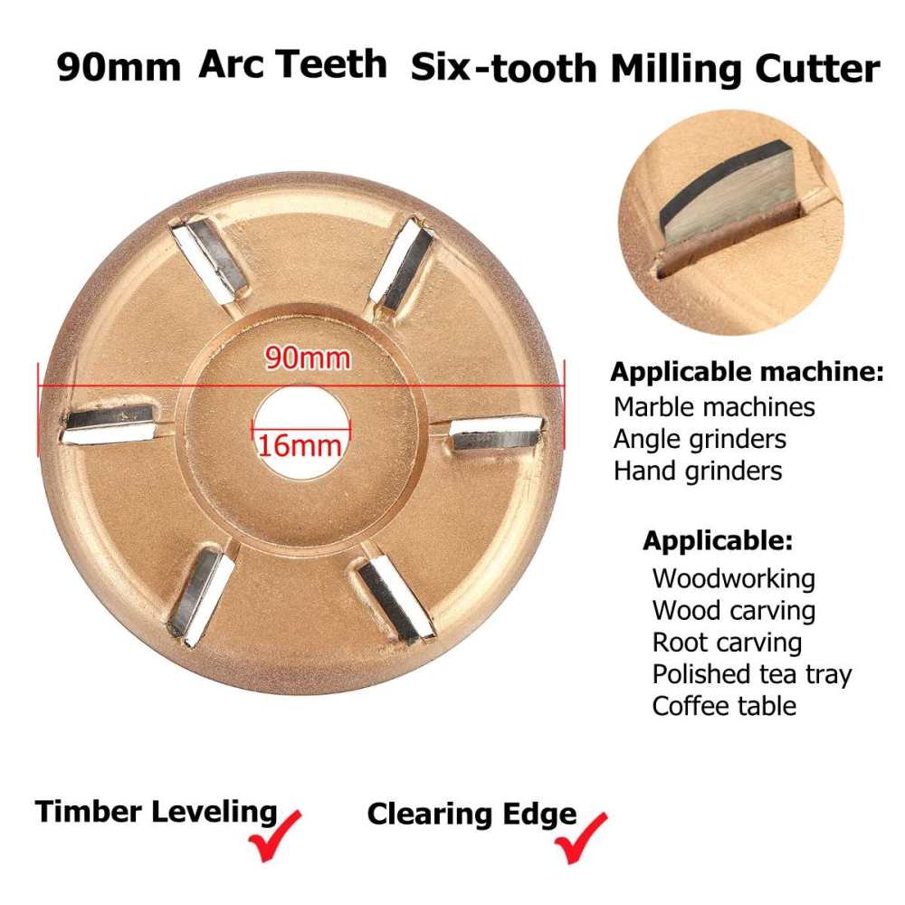 Six- Arc teeth Milling Cutter  - Woodworking Edge Corner Planer recension och pris