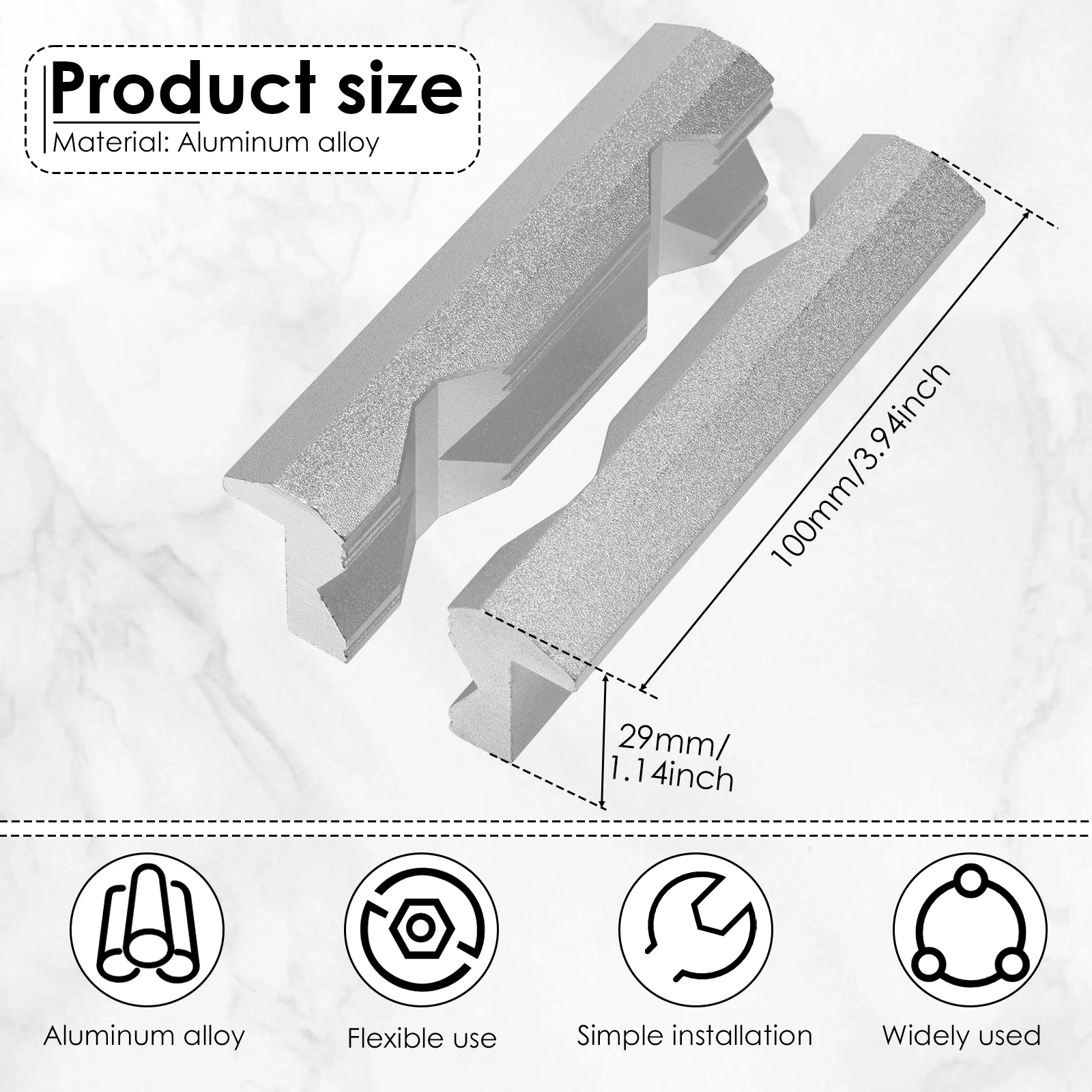 Magnetic Vise Jaws 4/5/6inch V - Woodworking Bench Vise recension och pris