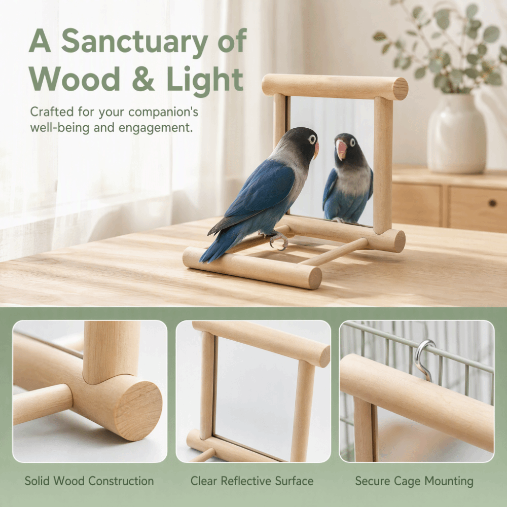 Wood Wood Bird Cage Perch Mirr - Woodworking Zone recension och pris