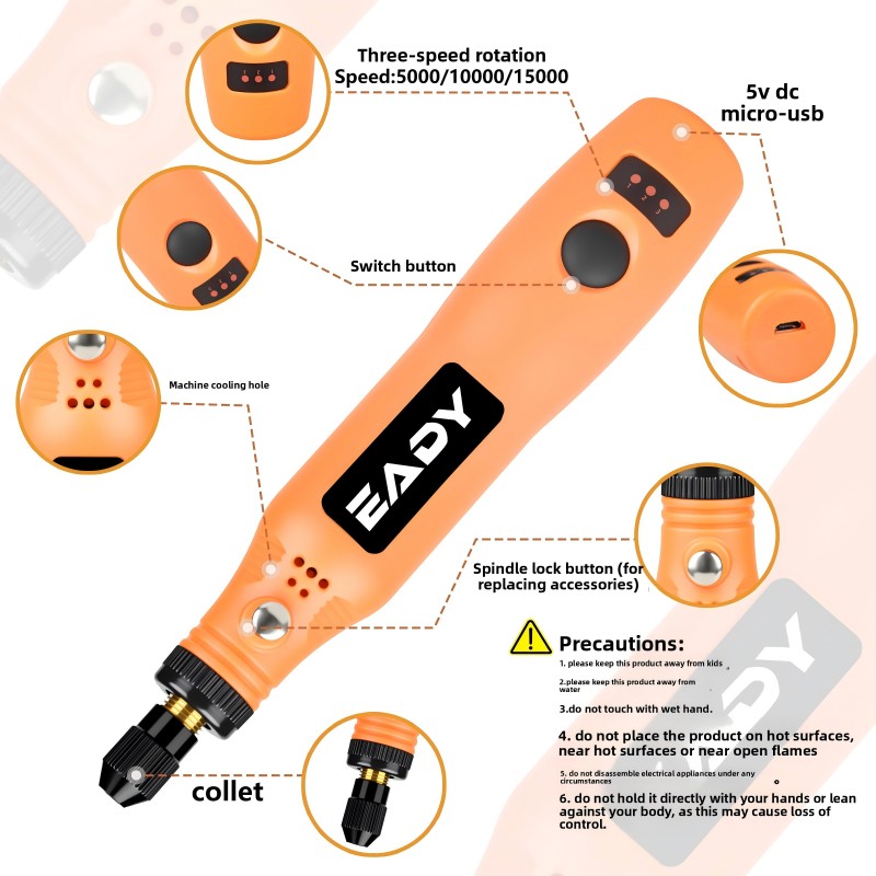 USB Cordless Rotary Tool Kit – - Woodworking Product recension och pris
