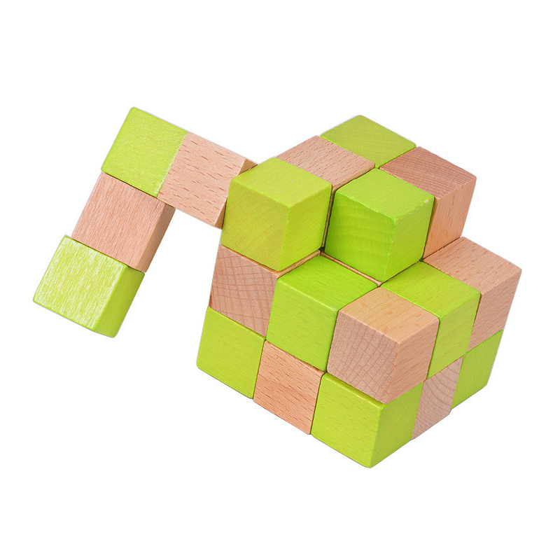 Wooden Snake Cube Puzzle IQ Lo - Woodworking Hobby recension och pris