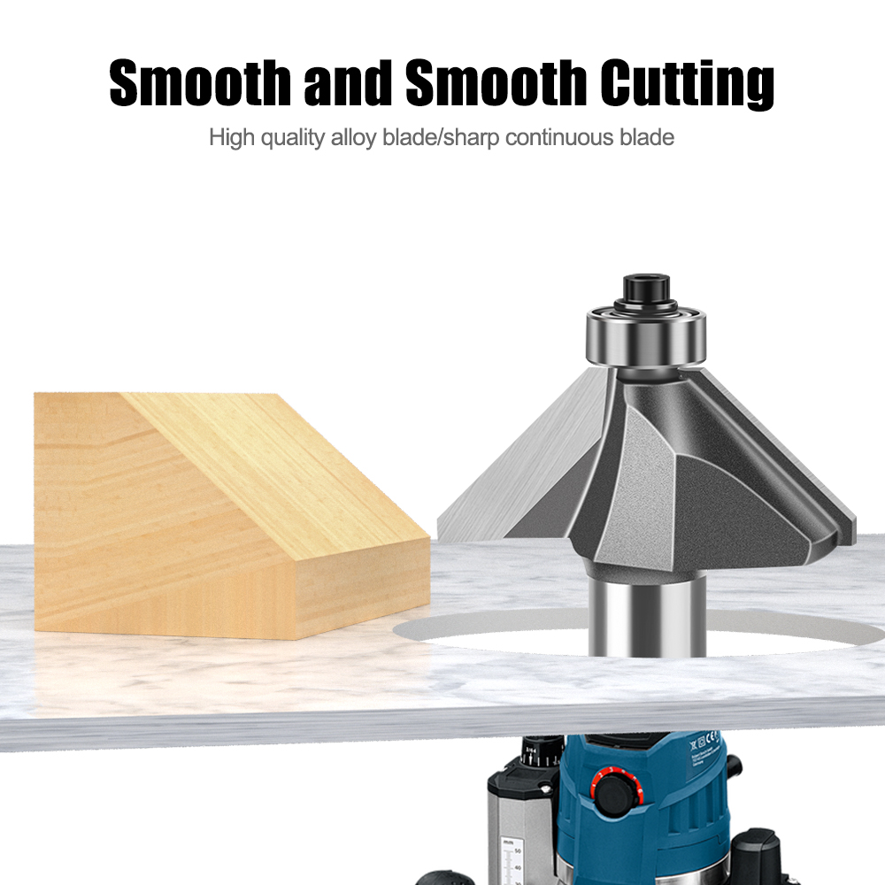 6mm 12mm Shank 45 Degree Bevel - Woodworking Edge Corner Planer recension och pris