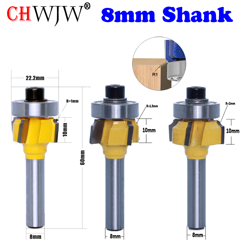 CHWJW 1PC 8mm Shank high quali - Woodworking Edge Corner Planer recension och pris