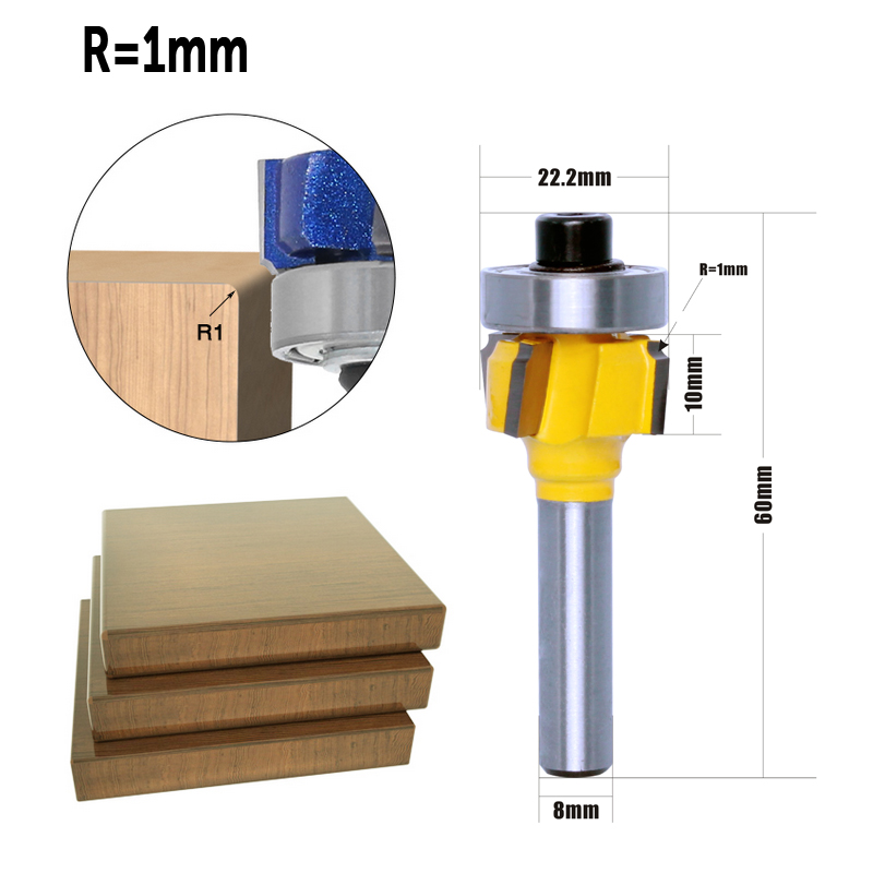 CHWJW 1PC 8mm Shank high quali - Woodworking Edge Corner Planer recension och pris