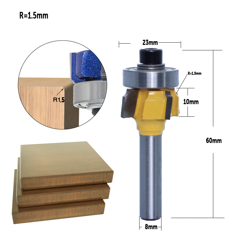 CHWJW 1PC 8mm Shank high quali - Woodworking Edge Corner Planer recension och pris