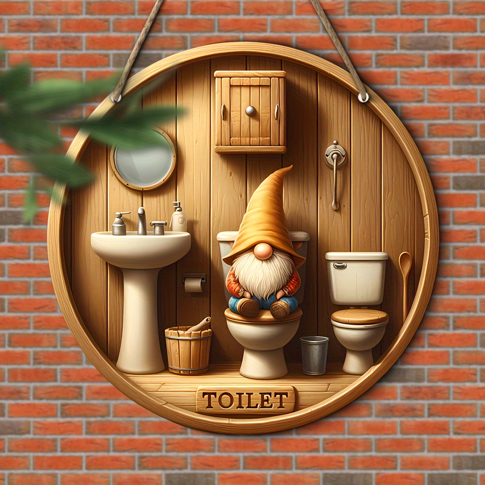 Country gnome toilet logo, woo - Woodworking Logo recension och pris