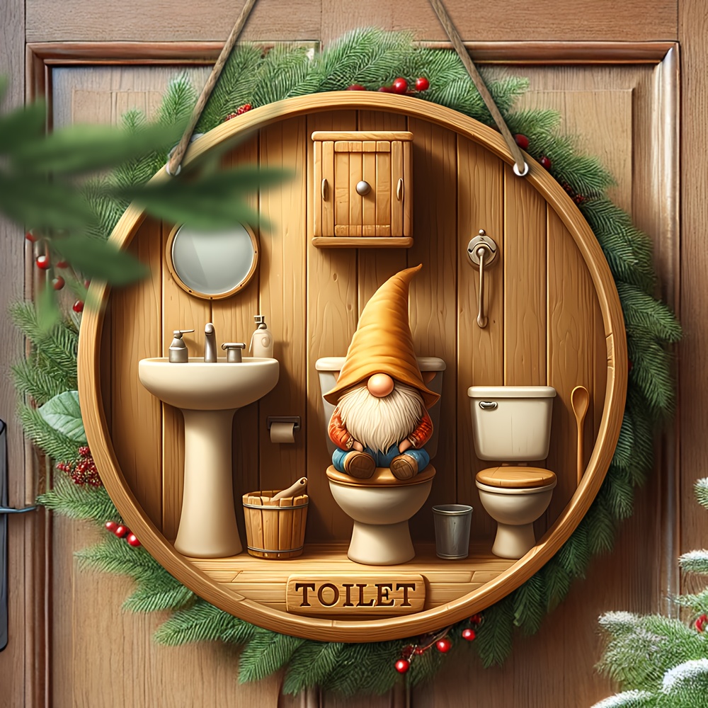 Country gnome toilet logo, woo - Woodworking Logo recension och pris
