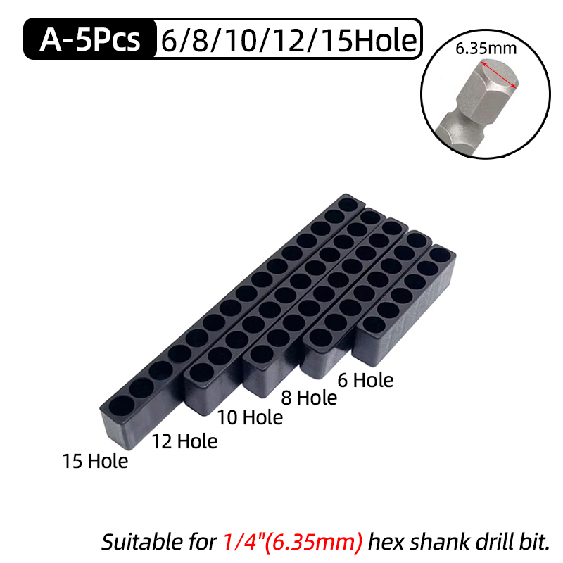 5Pcs Set 6/8/10/12/15 Holes 6. - Woodworking Videos recension och pris