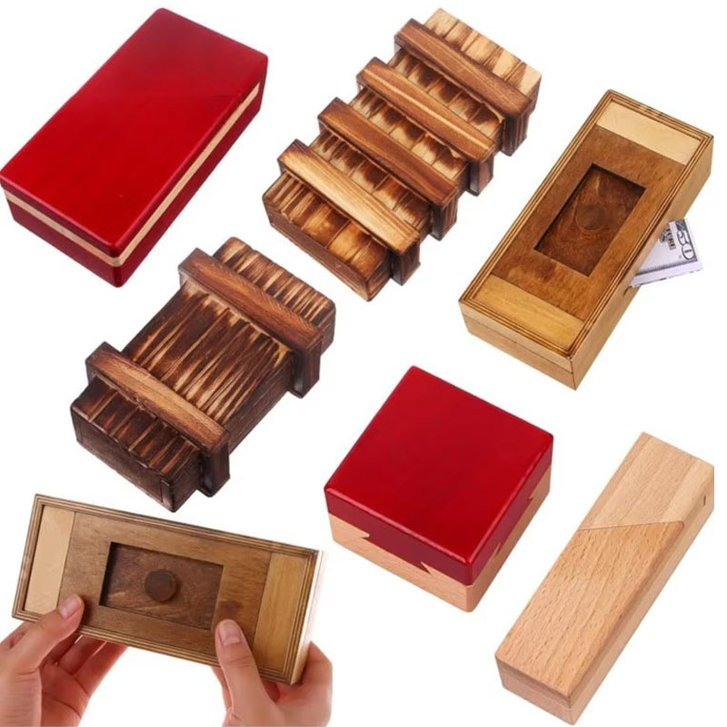 Wooden Puzzle Box with Secret  - Woodworking Hobby recension och pris
